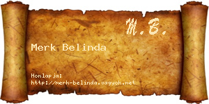 Merk Belinda névjegykártya